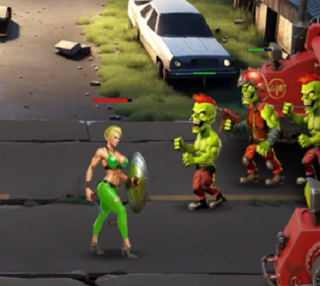 Play Amazons Vs Zombies online - Action Games browser game thumbnail