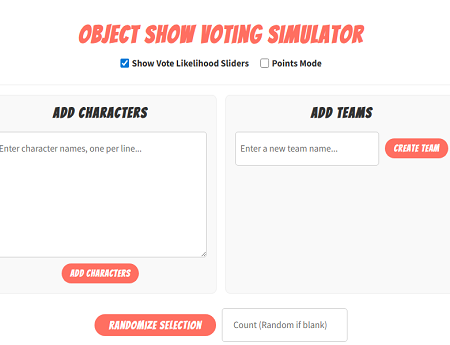 Play Object Show Voting Simulator online - Hot Games browser game thumbnail